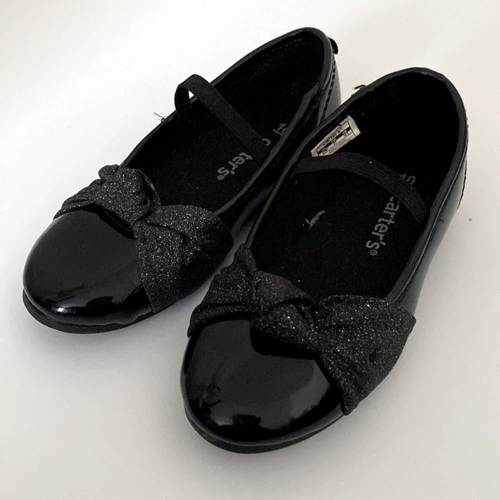 Carter’s Black Patent Flats, toddler 10